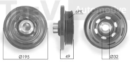 Ременный шкив TREVI AUTOMOTIVE PC1227