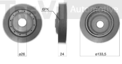Ременный шкив TREVI AUTOMOTIVE PC1219