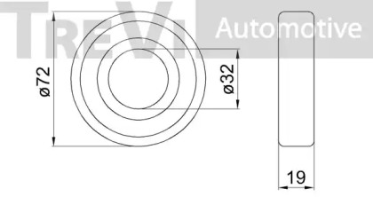 Комплект подшипника ступицы колеса TREVI AUTOMOTIVE WB1903
