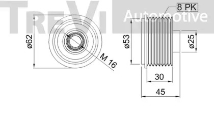 Механизм свободного хода TREVI AUTOMOTIVE AP1068