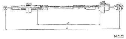 Тросик газа CABOR 10.0152