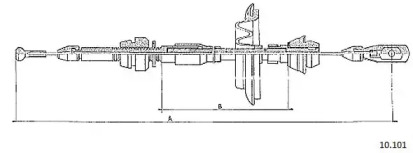 Тросик газа CABOR 10.101