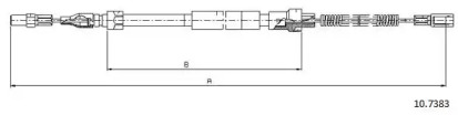 Трос, стояночная тормозная система CABOR 10.7383