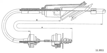 Трос, управление сцеплением CABOR 11.3011