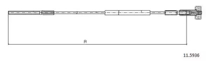 Трос, стояночная тормозная система CABOR 11.5936