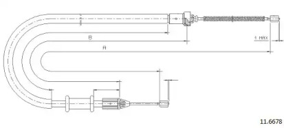 Трос CABOR 11.6678