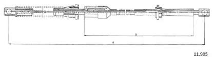 Тросик газа CABOR 11.905