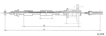 Тросик газа CABOR 11.974