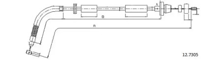 Тросик газа CABOR 12.7305