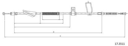 Трос CABOR 17.3511