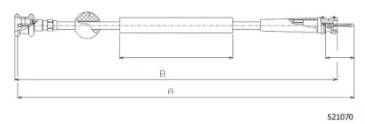 Тросик спидометра CABOR S21070