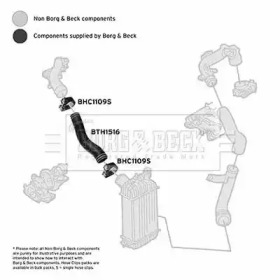 Трубка нагнетаемого воздуха BORG & BECK BTH1516