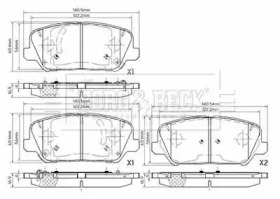 Комплект тормозных колодок BORG & BECK BBP2578