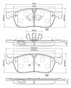 Комплект тормозных колодок BORG & BECK BBP2572