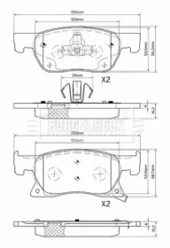 Комплект тормозных колодок BORG & BECK BBP2567