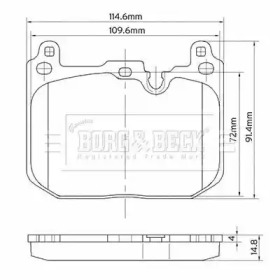 Комплект тормозных колодок BORG & BECK BBP2562