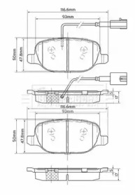 Комплект тормозных колодок BORG & BECK BBP2554