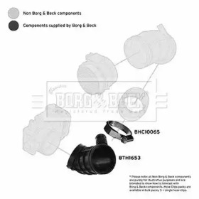 Рукав воздухозаборника, воздушный фильтр BORG & BECK BTH1653