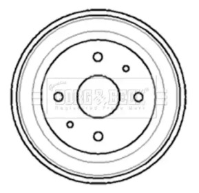 Тормозной барабан BORG & BECK BBR7007