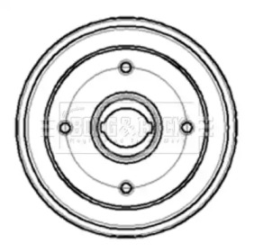Тормозный барабан BORG & BECK BBR7061