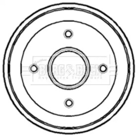 Тормозный барабан BORG & BECK BBR7080