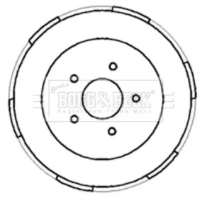 Тормозный барабан BORG & BECK BBR7186