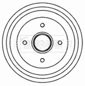 Тормозный барабан BORG & BECK BBR7201