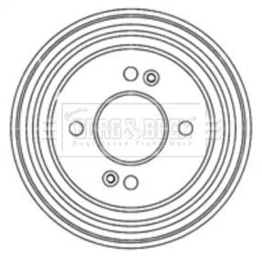 Тормозный барабан BORG & BECK BBR7206