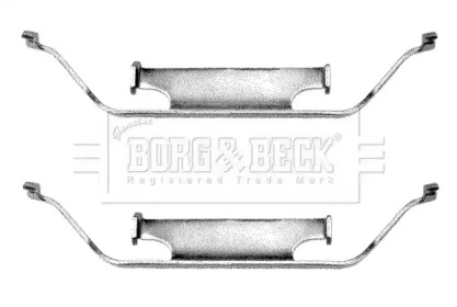 Комплектующие, колодки дискового тормоза BORG & BECK BBK1011