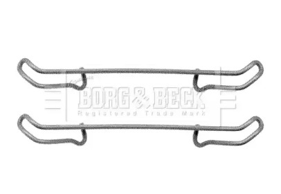 Комплектующие, колодки дискового тормоза BORG & BECK BBK1045