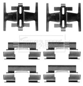 Комплектующие, колодки дискового тормоза BORG & BECK BBK1050
