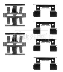 Комплектующие, колодки дискового тормоза BORG & BECK BBK1059