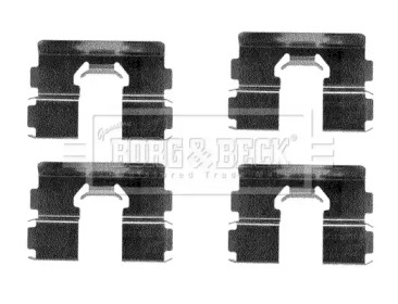 Комплектующие, колодки дискового тормоза BORG & BECK BBK1061