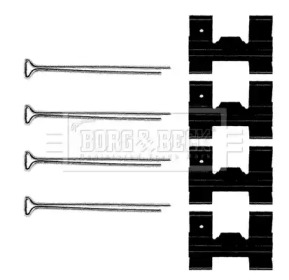 Комплектующие, колодки дискового тормоза BORG & BECK BBK1073