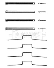 Комплектующие, колодки дискового тормоза BORG & BECK BBK1074