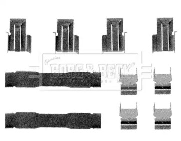 Комплектующие, колодки дискового тормоза BORG & BECK BBK1094