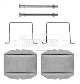 Комплектующие, колодки дискового тормоза BORG & BECK BBK1102