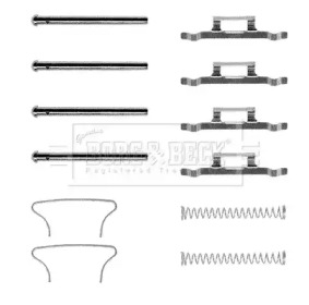 Комплектующие, колодки дискового тормоза BORG & BECK BBK1104