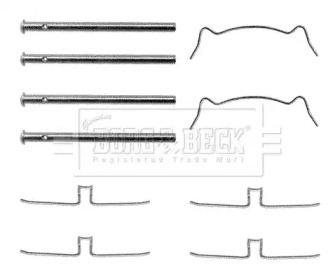 Комплектующие, колодки дискового тормоза BORG & BECK BBK1112