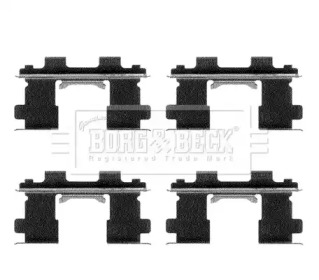 Комплектующие, колодки дискового тормоза BORG & BECK BBK1114