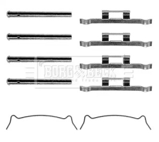 Комплектующие, колодки дискового тормоза BORG & BECK BBK1115