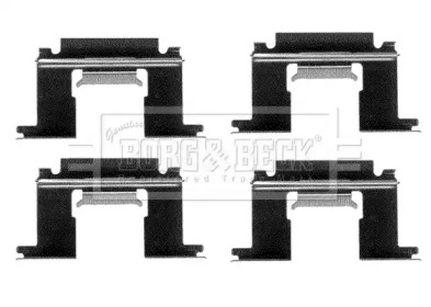 Комплектующие, колодки дискового тормоза BORG & BECK BBK1117