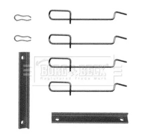 Комплектующие, колодки дискового тормоза BORG & BECK BBK1124