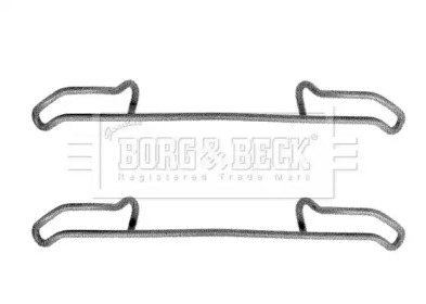 Комплектующие, колодки дискового тормоза BORG & BECK BBK1137