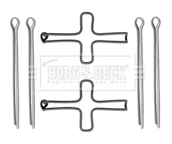 Комплектующие, колодки дискового тормоза BORG & BECK BBK1140