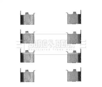 Комплектующие, колодки дискового тормоза BORG & BECK BBK1157