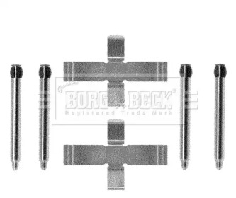 Комплектующие, колодки дискового тормоза BORG & BECK BBK1177