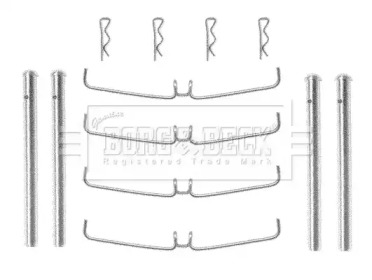 Комплектующие, колодки дискового тормоза BORG & BECK BBK1195