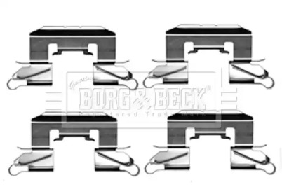 Комплектующие, колодки дискового тормоза BORG & BECK BBK1212