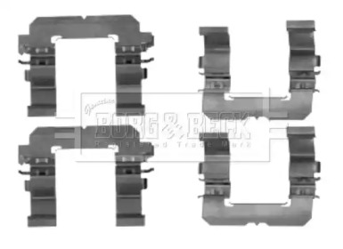 Комплектующие, колодки дискового тормоза BORG & BECK BBK1253